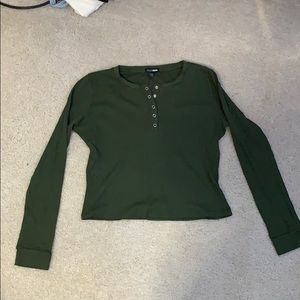 Button down crop top